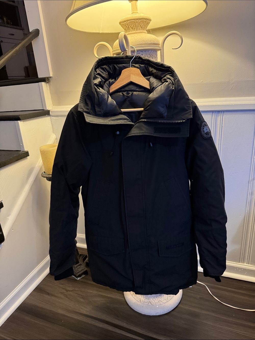 Canada Goose Black Men's Insulated Puffer Parka with Hood